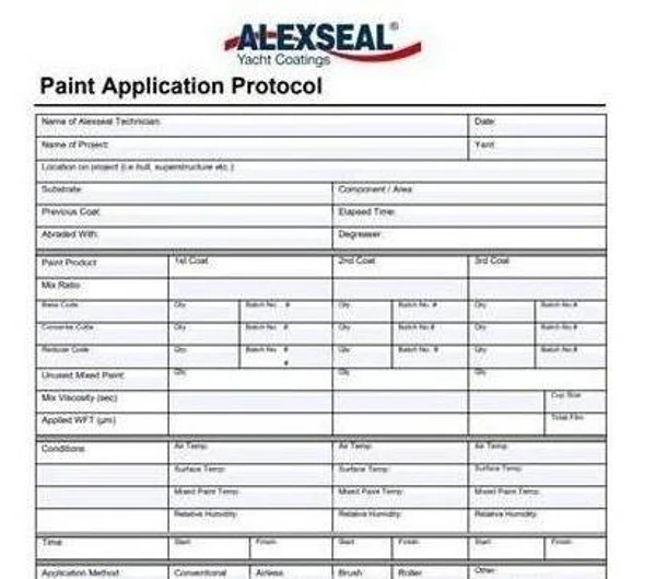 Документирование поцессов и операций при окрасочных работах..